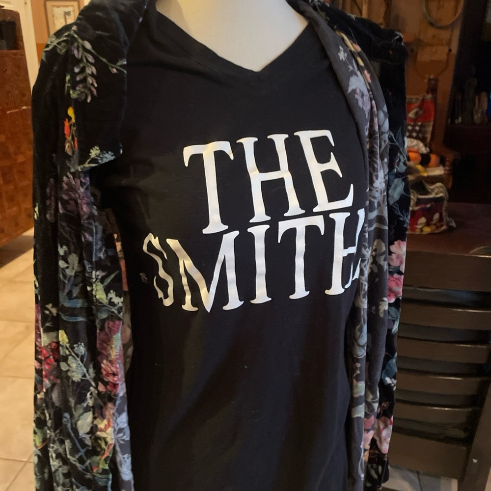 Black Graphic T-Shirt with White Print - Picture 4 of 5